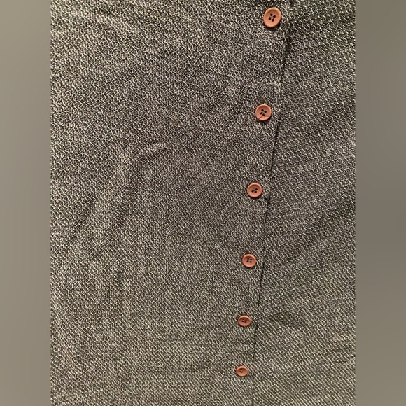 Eileen Fisher MIDI Button Down Skirt Gray Small - Picture 3 of 7